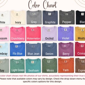 Comfort Colors® Vintage Floral Shirt, Retro Checkered Flowers Shirt, Womens Graphic Tee, Boho Wildflowers Cottagecore Shirt, Gift For Women image 8