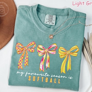 Comfort Colors® Softball Shirt, Softball Mom Shirt, Softball Season Shirt, Sports Mom Tee, Game Day Shirt, Girly Softball Tee, Softball Gift