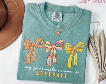 Comfort Colors® Softball Shirt, Softball Mom Shirt, Softball Season Shirt, Sports Mom Tee, Game Day Shirt, Girly Softball Tee, Softball Gift