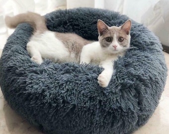 Cute Round Furry Beds for Small Dogs and Cats