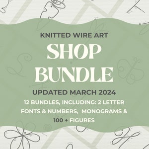 Shop Bundle Knitted Wire Art Template Letters Custom Wire Name Template DIY Kids Room Decoration Floral Template Wire Bending Guide Flower image 1