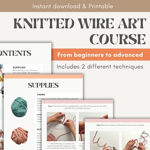 Knitted Wire Art Course Step by Step Instruction for Bending  Wire Template Custom Name Sign DIY Kit Wire Name Guide Figure Pattern Letter