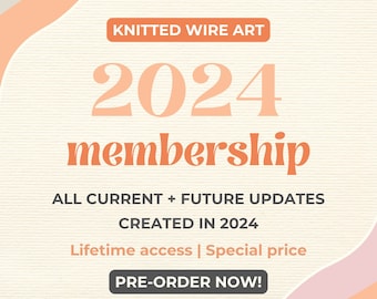 2024 Membership Knitted Wire Art Templates Whole Shop Bundle Bending Guide Pattern Custom Name Nursery Decor DIY Kids Activity Tricotin Art