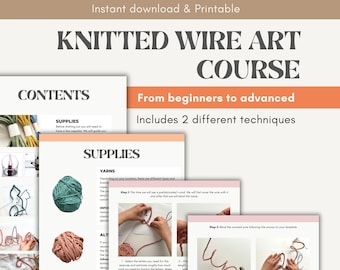 Knitted Wire Art Course Step by Step Instruction for Bending  Wire Template Custom Name Sign DIY Kit Wire Name Guide Figure Pattern Letter