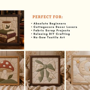 10 Beginner Kinusaiga Patterns Bundle PDF | No Sew Fabric Art Templates | Easy Japanese Foam Craft Designs | Cottagecore DIY