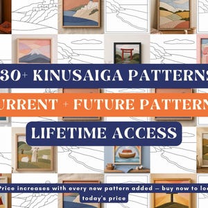 Kinusaiga pattern bundle Whole Shop Kinusaiga coastal fabric Mosaic art diy decor no sew craft gift printable template beginner Foam Craft image 13