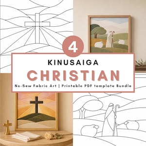 Kinusaiga pattern bundle Whole Shop Kinusaiga coastal fabric Mosaic art diy decor no sew craft gift printable template beginner Foam Craft