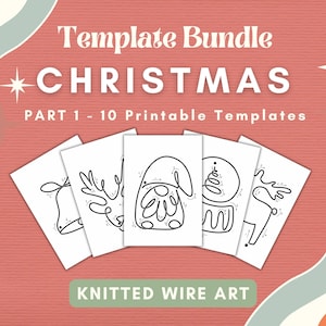 Plantilla de arte con alambre tejido para Navidad Plantilla para doblar alambre de árbol de Navidad Plantilla de alambre tejido Decoración con forma de Navidad DIY Habitación infantil Tricotin