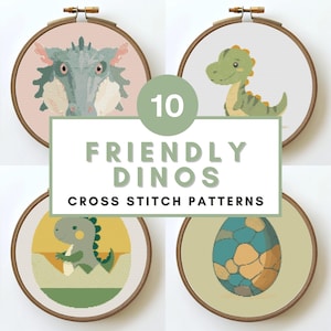Paquete de patrones de punto de cruz de toda la tienda, diseños lindos, modernos, XStitch contado, descarga instantánea en PDF, acceso de por vida, fantasía, punto de cruz, perro en PDF imagen 17