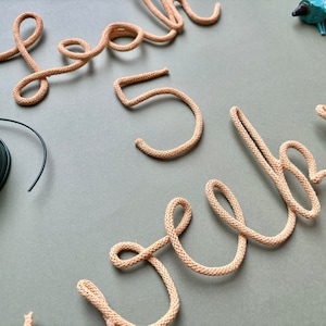 Alphabet and Numbers Knitted Wire Template Letters Uppercase and Lowercase Wire Bending Guide Numbers Pattern Baby Milestone Number DIY Art
