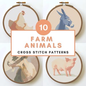 Paquete de patrones de punto de cruz de toda la tienda, diseños lindos, modernos, XStitch contado, descarga instantánea en PDF, acceso de por vida, fantasía, punto de cruz, perro en PDF imagen 19
