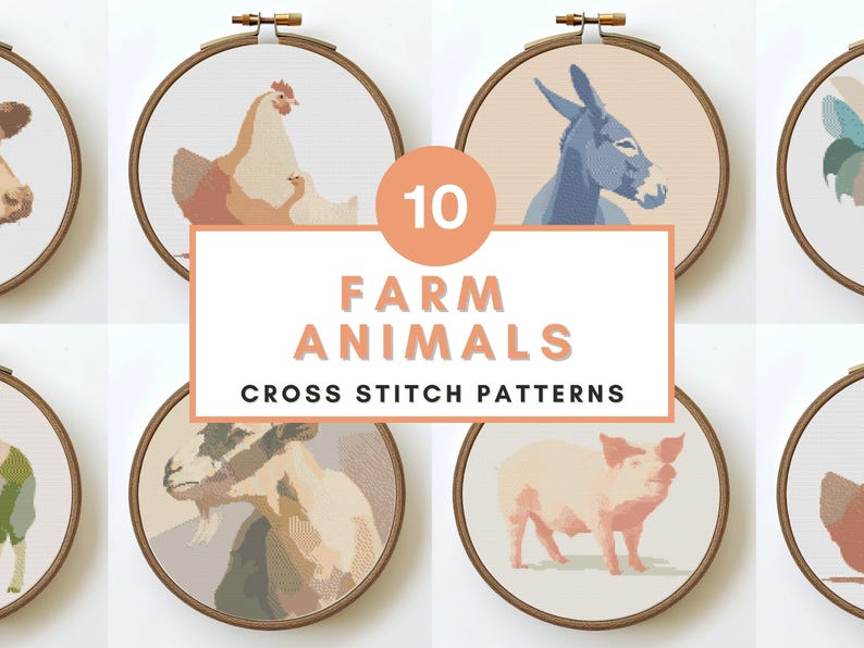 Paquete de patrones de punto de cruz de toda la tienda, diseños lindos, modernos, XStitch contado, descarga instantánea en PDF, acceso de por vida, fantasía, punto de cruz, perro en PDF imagen 19