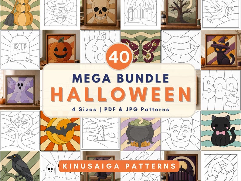 Kinusaiga pattern bundle Whole Shop Kinusaiga coastal fabric Mosaic art diy decor no sew craft gift printable template beginner Foam Craft