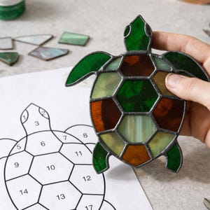 Stained Glass Pattern Bundle Animal Mix Suncatcher Templates PDF Beginner Friendly Modern Glass Art Design PDF Beginner Stained Glass Bundle
