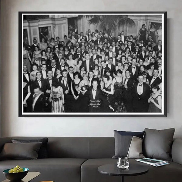 THE SHINING Stanley Kubrick Canvas Wall Art , The Shining dinner ball party photography , Stephen king Art print , Tableau Jack Nicholson