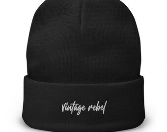 Vintage Rebel Beanie Black