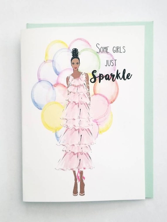 Some Girls Sparkle Birthday Card Fabulous Birthday Card Etsy