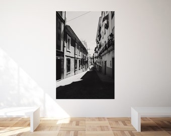 Poster Alicante Spain Street Photo Urban Black and White Wall Art Digital Prints Living room Architecture Photography Office Wall Decor