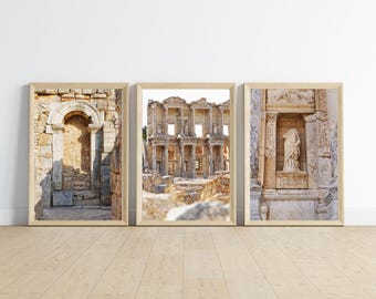 Ephesus Ancient City Wall Art Prints: Greek Architecture Photo Set (Digital Download)