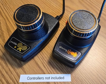 Atari 2600 Paddle Wheel Replacement, Black & Gold Accent