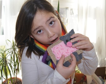 Pop Tart Nyan Cat scarf