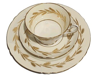 Vintage Shelley "Golden Harvest" Fine Bone China Setting England