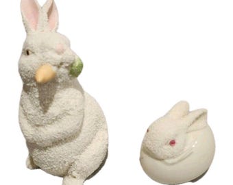 Dept 56 Easter Bunny Rabbit Figurines Vintage