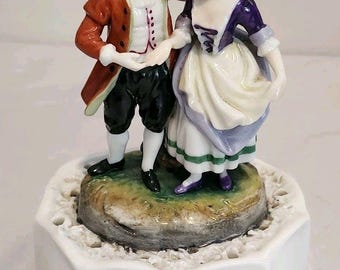 Dresden 5" Porcelain Couple By Adolf Leube