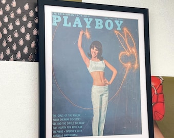 Vintage Playboy Magazine Cover July 1965 Art Memorabilia Home Decor 1960s