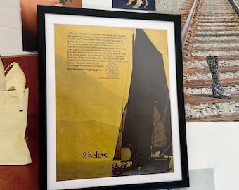 Vintage Pan Am Airlines Framed Art AD Home Decor Advertisement Wall Art