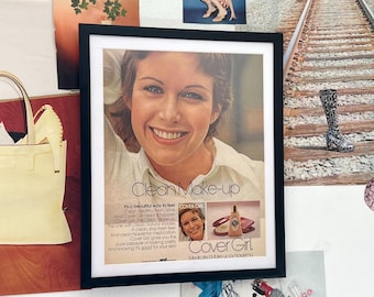 Vintage Covergirl Makeup Advertisement 1970s 70s Home Decor Memorabilia Make-Up Wall Art Ad
