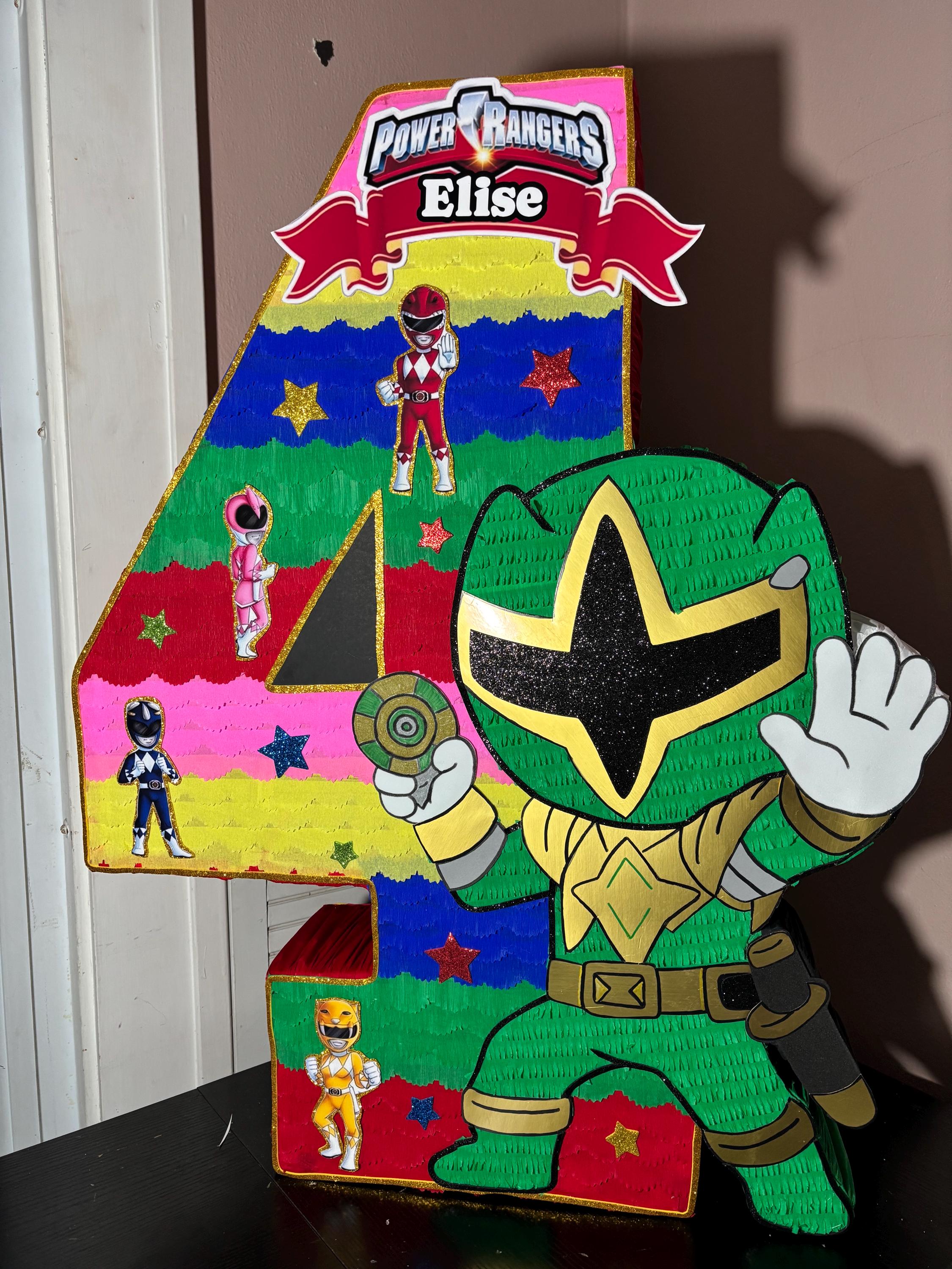 Power Rangers Themed Number Piñata Lets You Choose the Main Character ...