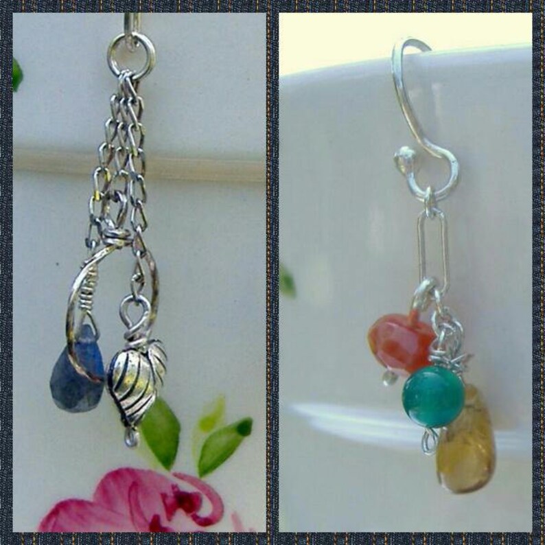 Boho Earrings Handmade Earrings Sterling Silver Earrings Amethyst Earrings Silver Earrings Purple Earrings