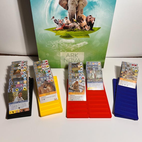 Ark Nova Card Stands | Boardgame card organisers | Ideal for most board games with loads of cards