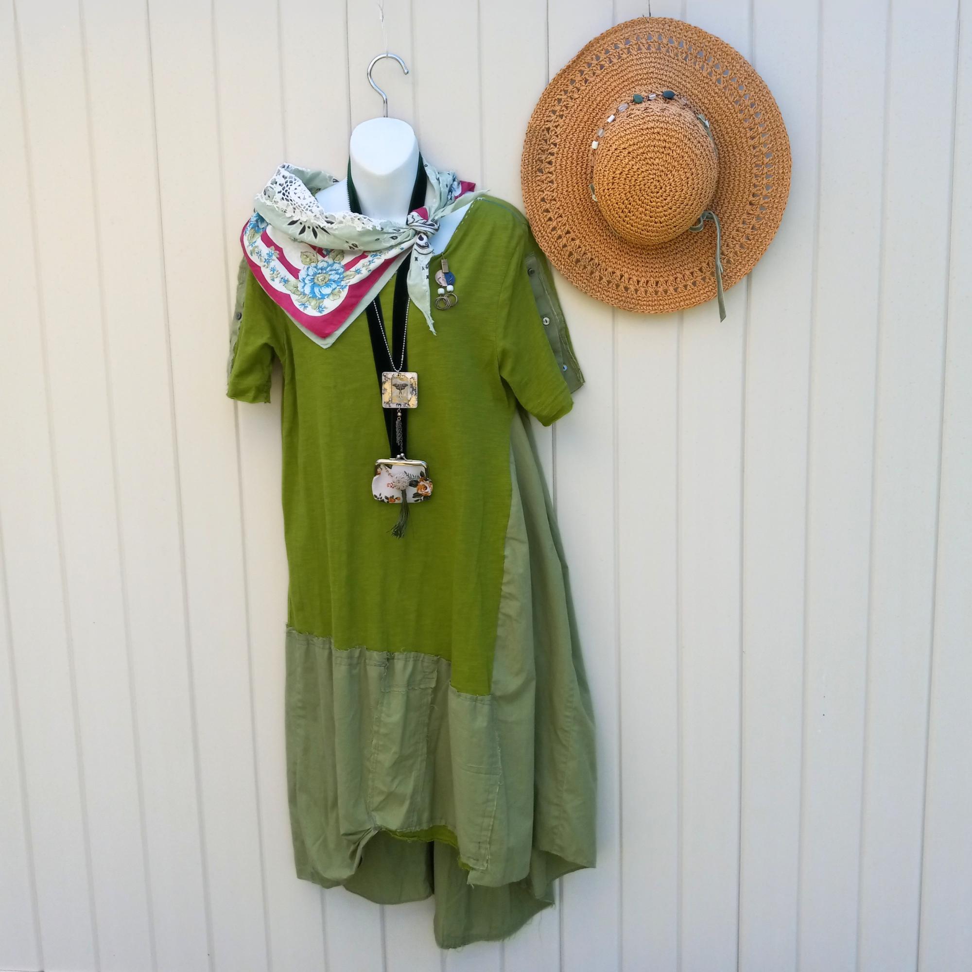 olive green tunic dress Buy this Olive Rilan Tunic Dress by Markkah Studio on Refash – REFASH main image 1
