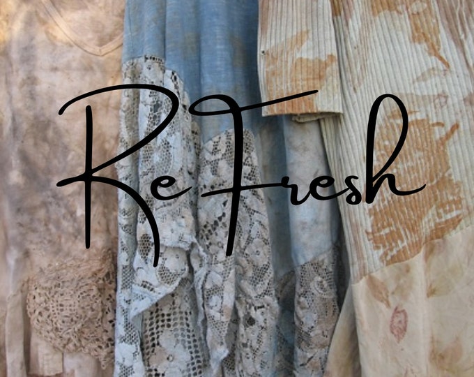 Leaf Print Refresh Service Extend the Enjoyment of your Eco Refashion with a Color or Eco Print Refresh Service, Indigo Overdye, On Tone