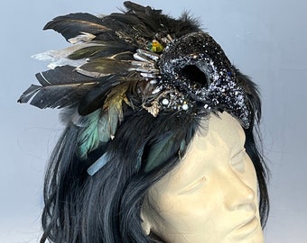 Black Swan, Goth Bird Skull Headpiece & Wig