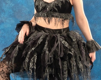 Goth Ballerina-Black Tutu-Black Swan-Black Lace Costume