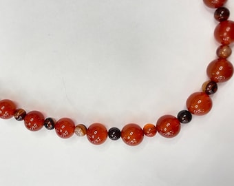 Carnelian red agate necklace | Natural stone jewelry women | Bold boho statement necklace | Handmade gift Quebec