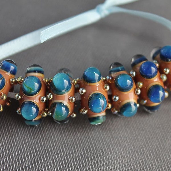 Elizabeth Creations UNDERWATER artisan lampwork beads SRA