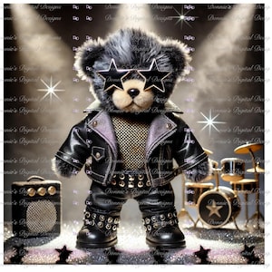 Luxus Teddybär Wandkunst - Vintage Fashion Bear Decor | Weiches ästhetisches Kinderzimmer Poster | Mädchenzimmer Elegante Kunst Download