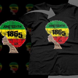 Juneteenth PNG,Téléchargement instantané,Fichiers numériques,Art afrocentrique,Histoire des Noirs,1865,Liberté,Design afro-américain,Usage commercial