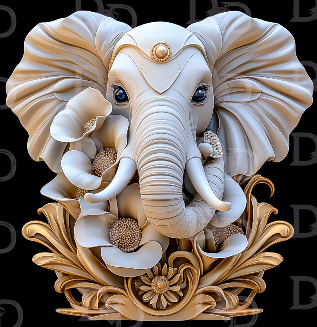 5 Majestic Elephant Digital Download | African Wildlife Design ...