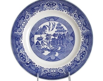 Vintage Blue Willow Dinner Plate Royal China Cavalier Ironstone Blue White Replacement Dinnerware Tableware