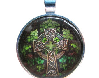 New Celtic Cross Pendant Necklace Stainless Chain Cross Jewelry Gift