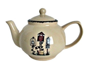 Vintage Home Garden Party Birdhouse 5 cup Teapot Replacement Dinnerware Serveware