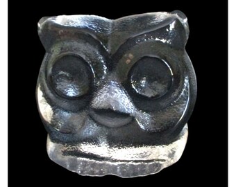 Vintage Owl Bird Glass Figure Figurine Gift Home Accent Decor Collectible Knick Knack