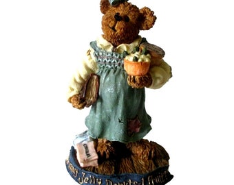 Vintage Boyds Bearstone Figurine  How Many Jelly Donuts = 1 Fruit Mother Mom to be Gift