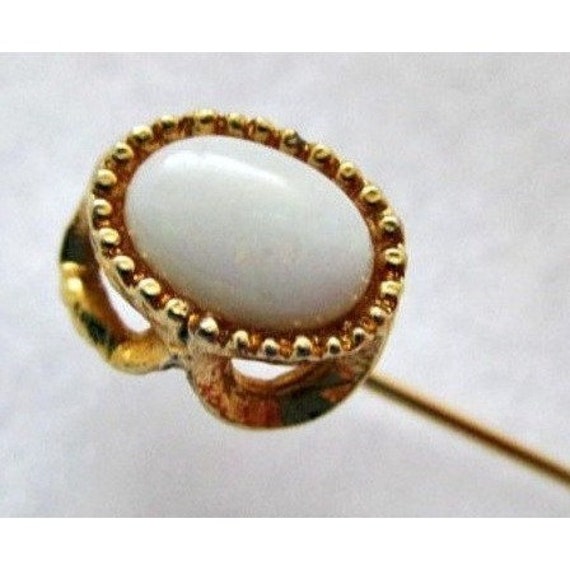 Vintage Simulated Opal Stickpin Cravat Pin Lapel … - image 2