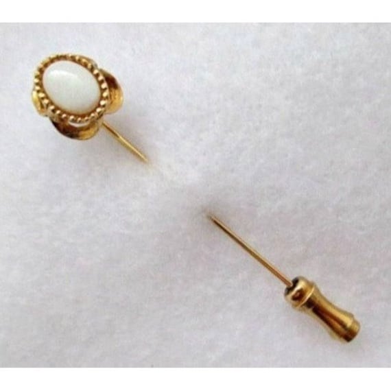 Vintage Simulated Opal Stickpin Cravat Pin Lapel … - image 3